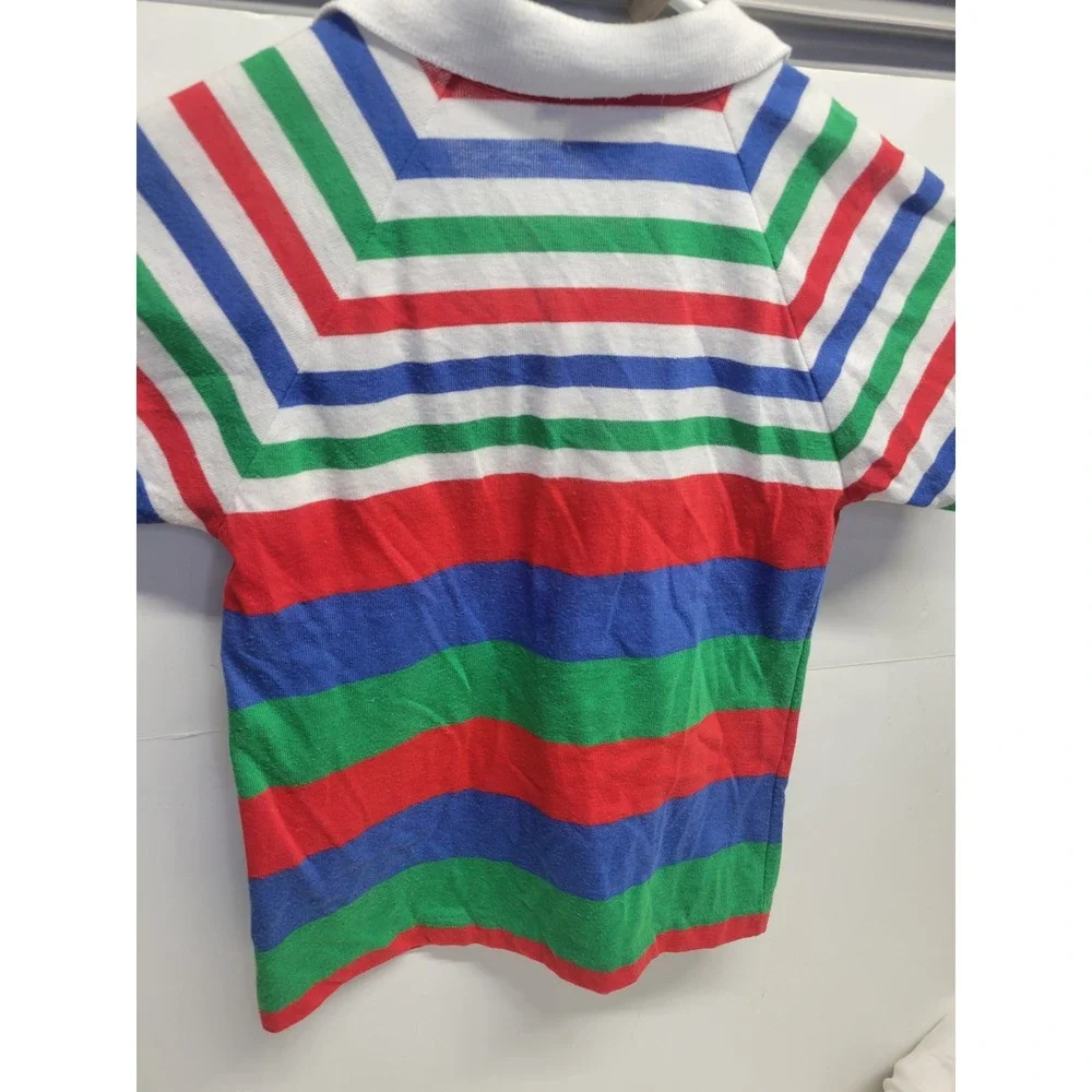 Vtg OshKosh B'gosh Kids Striped Polo Shirt Short Sleeve‎ Size 7